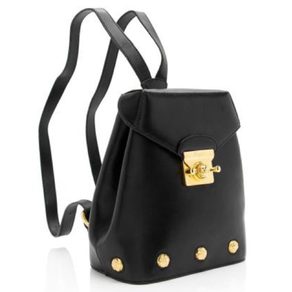 VINTAGE SALVATORE FERRAGAMO SWING CLASP BACKPACK PURSE - Picture 2 of 14